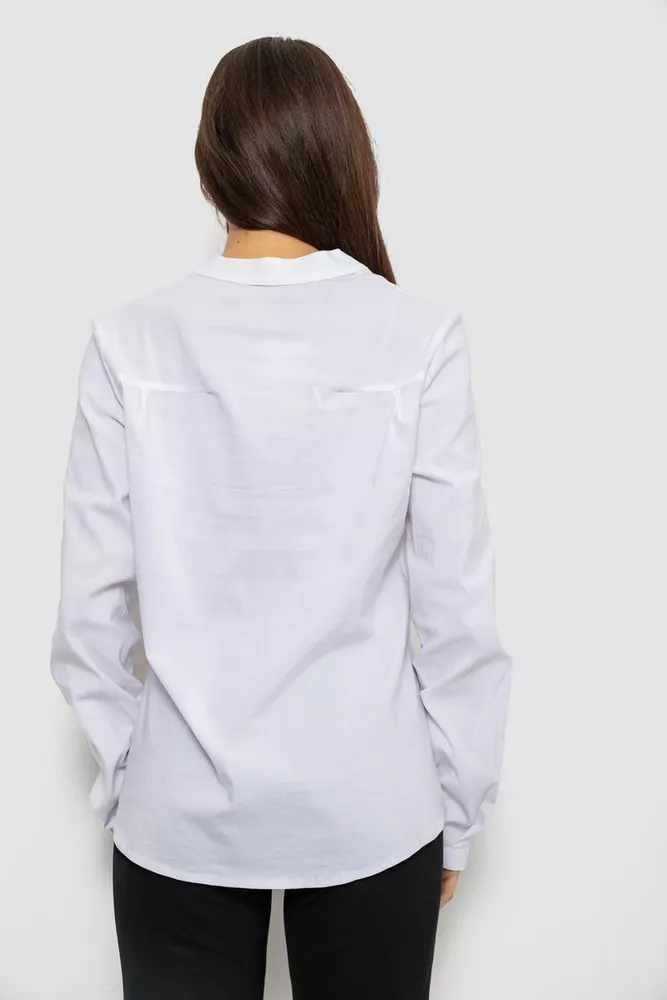 Купити Блуза однотонна  -уцінка, колір білий, 230R96-11-U - Фото №4