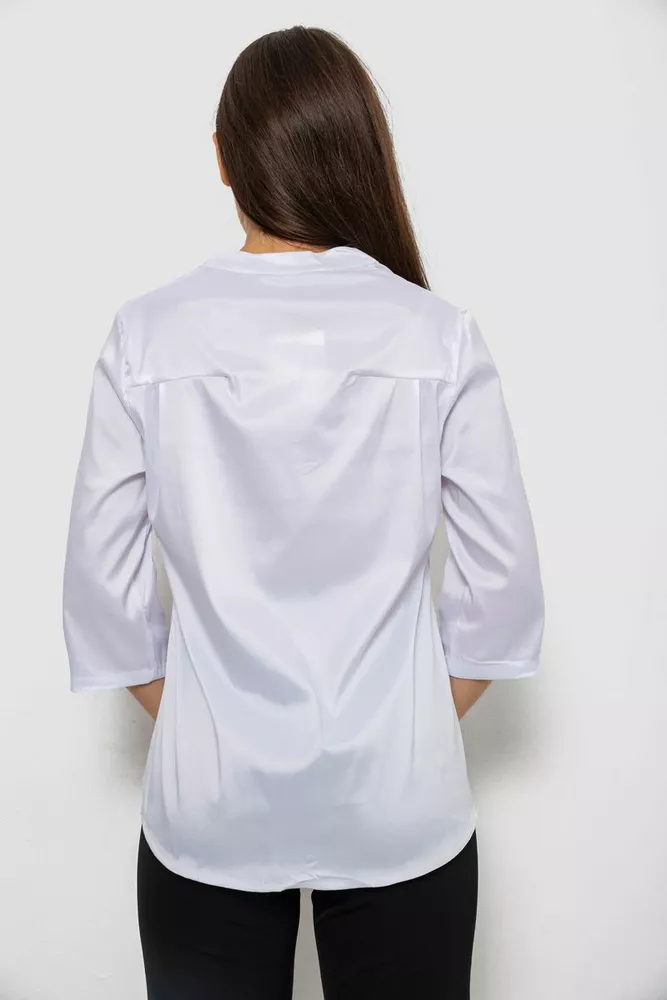 Купить Блуза однотонная  -уценка, цвет белый, 230R96-1-U-5 - Фото №4