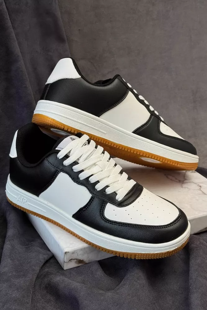 Купить Кроссовки мужские, цвет бело-черный, 248RHB710 - Фото №1