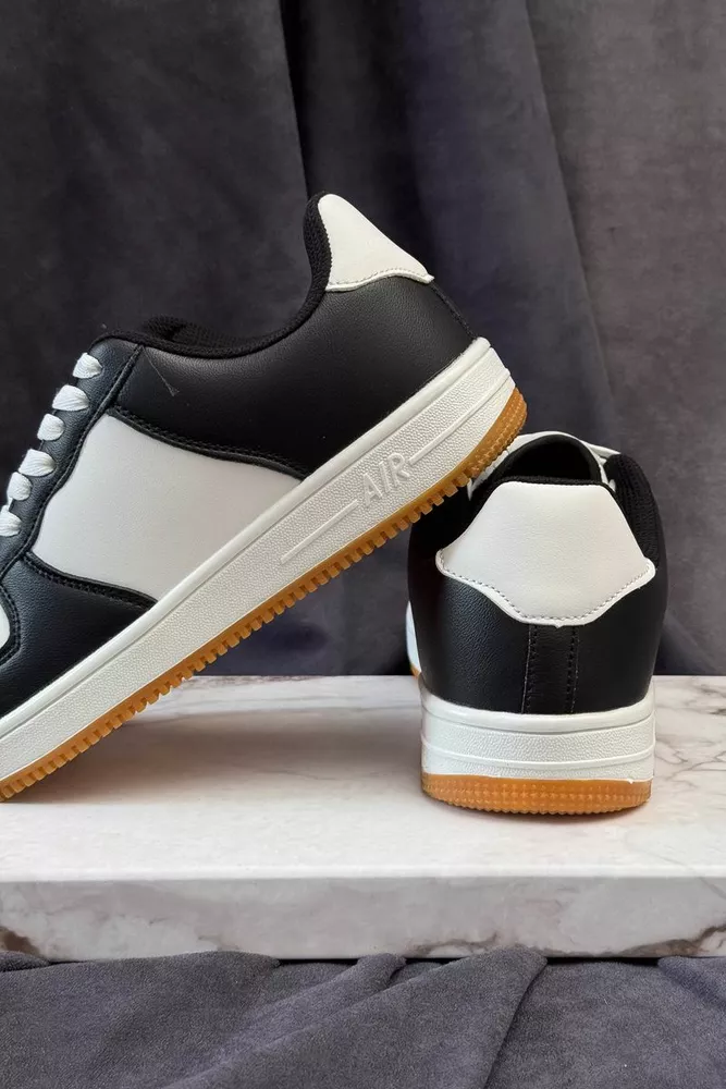 Купить Кроссовки мужские, цвет бело-черный, 248RHB710 - Фото №4