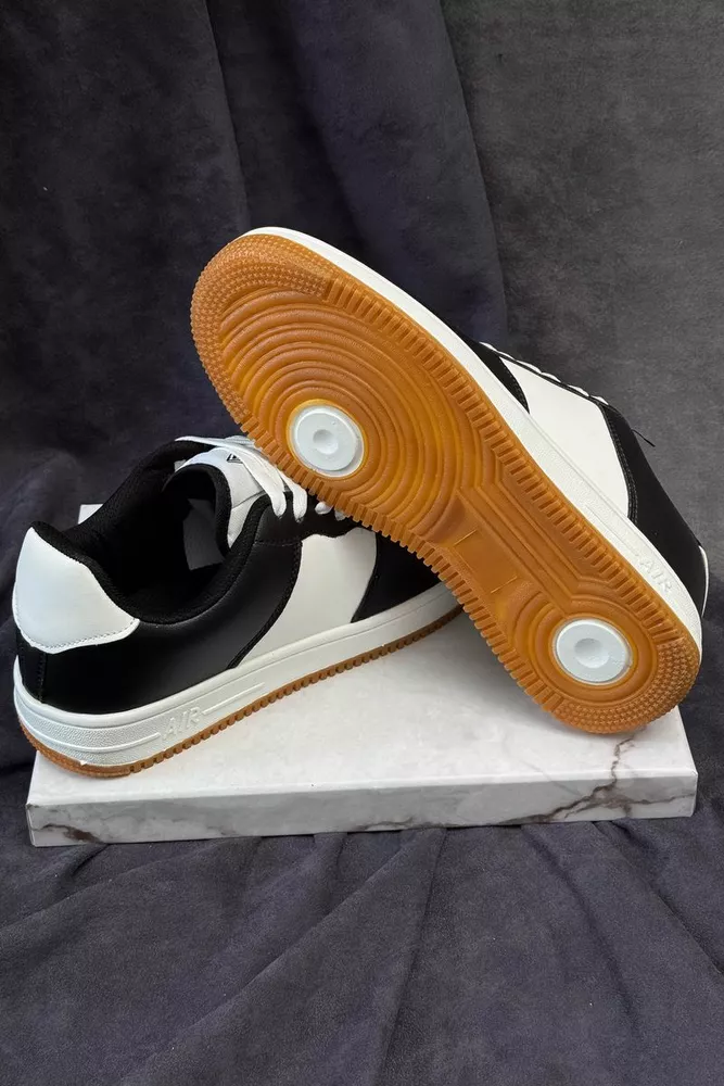 Купить Кроссовки мужские, цвет бело-черный, 248RHB710 - Фото №5