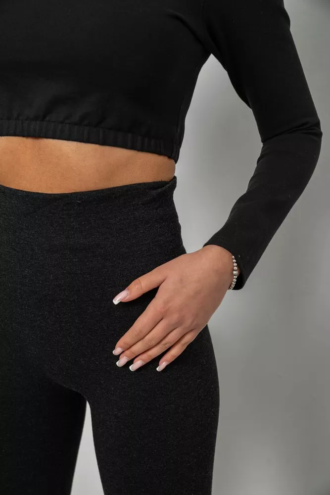 Купити Лосини утеплені на хутрі, колір сірий, 139RB936 - Фото №5