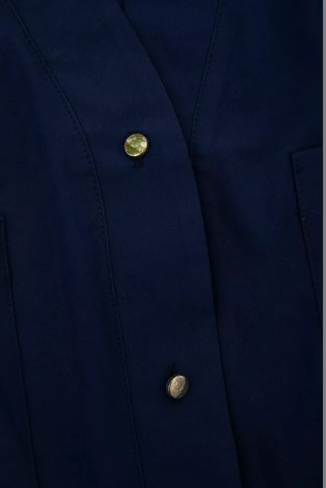 Купити Блуза однотонна  -уцінка, колір синій, 230R91-2-U-9 - Фото №6