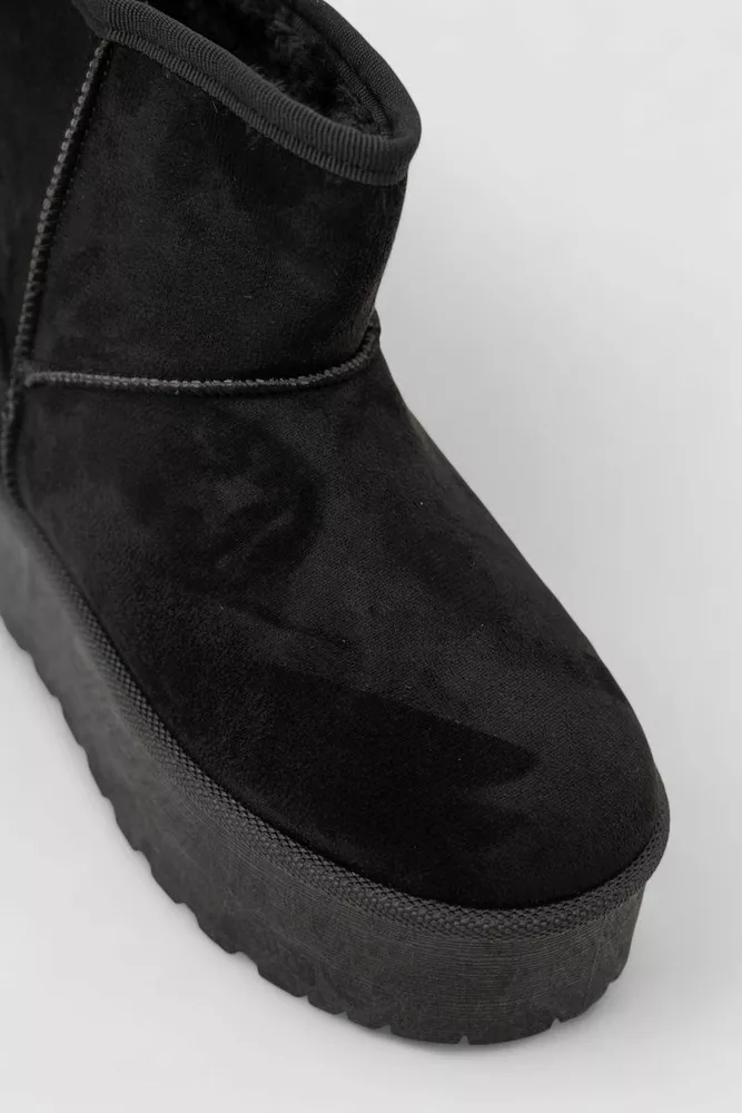 Купить Угги женские на меху, цвет черный, 243RG659 - Фото №2