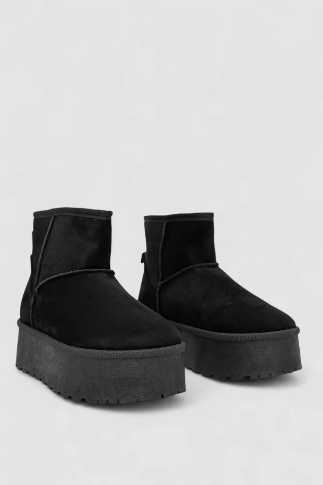 Купить Угги женские на меху, цвет черный, 243RG659 - Фото №3