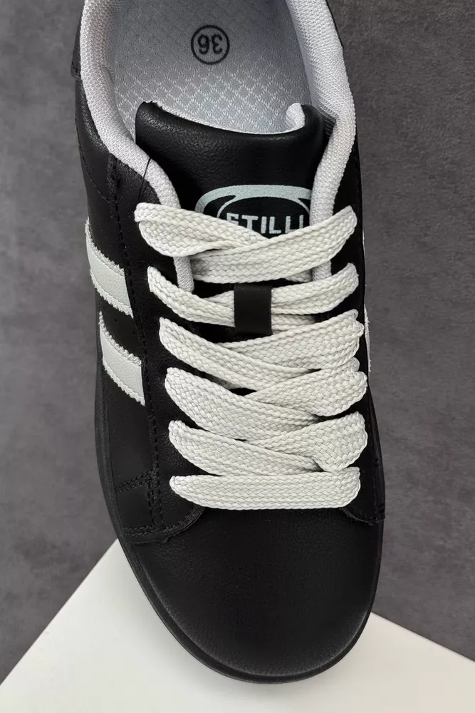 Купити Кеди жіночі, колір чорно-сірий, 248RJH100 оптом - Фото №2