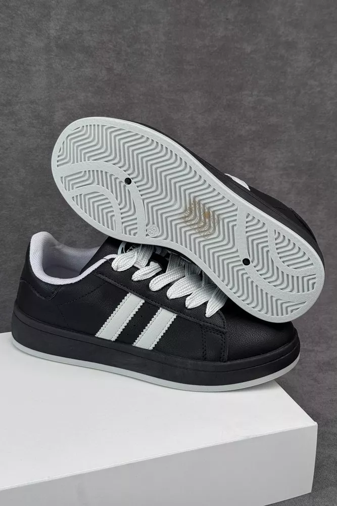 Купити Кеди жіночі, колір чорно-сірий, 248RJH100 оптом - Фото №5