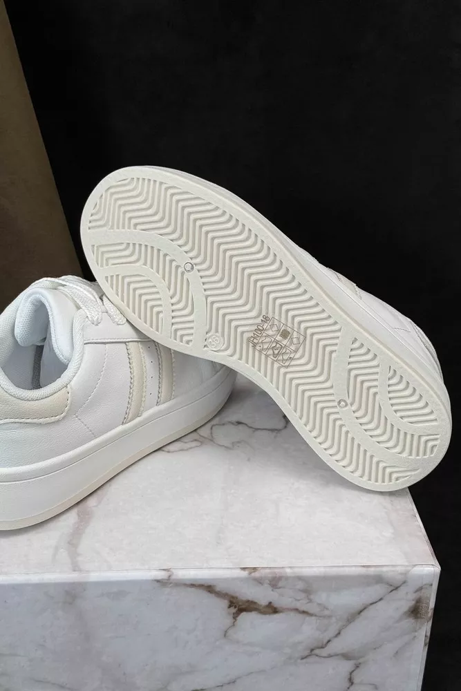 Купити Кеди жіночі, колір біло-бежевий, 248RJH100 - Фото №5