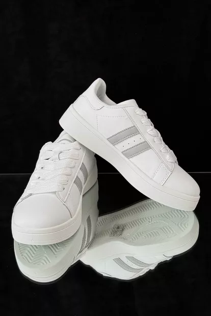 Кеди жіночі, колір біло-сірий, 248RJH100