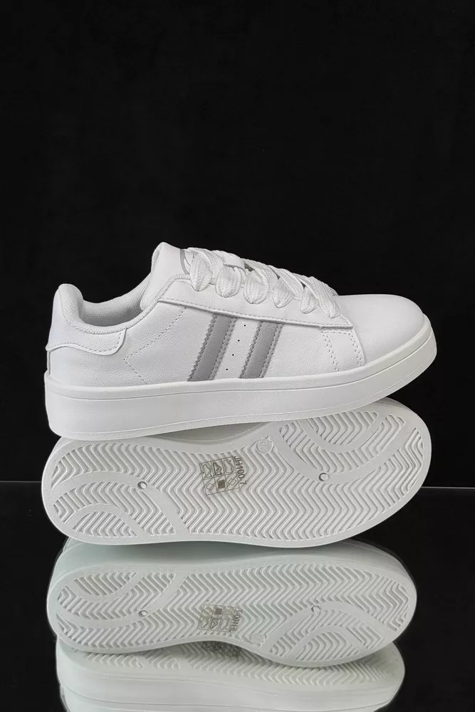 Купити Кеди жіночі, колір біло-сірий, 248RJH100 оптом - Фото №4