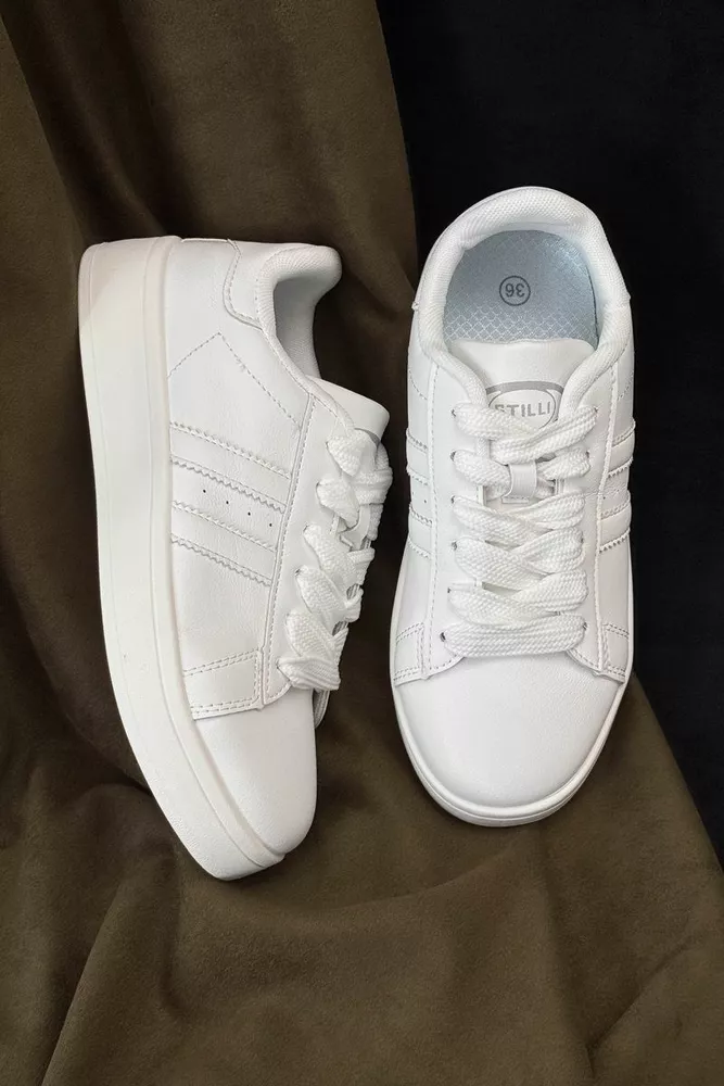 Купити Кеди жіночі, колір білий, 248RJH100 оптом - Фото №1