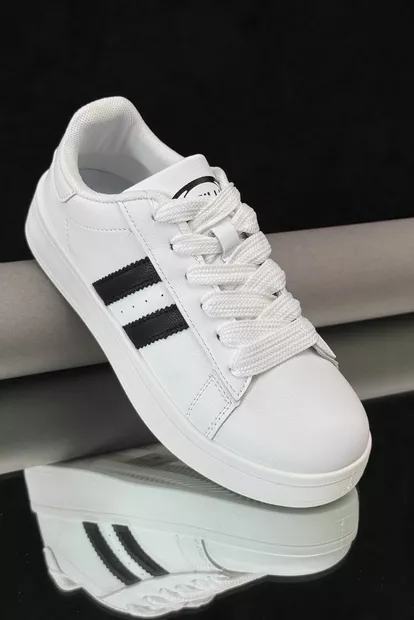 Кеди жіночі, колір біло-чорний, 248RJH100