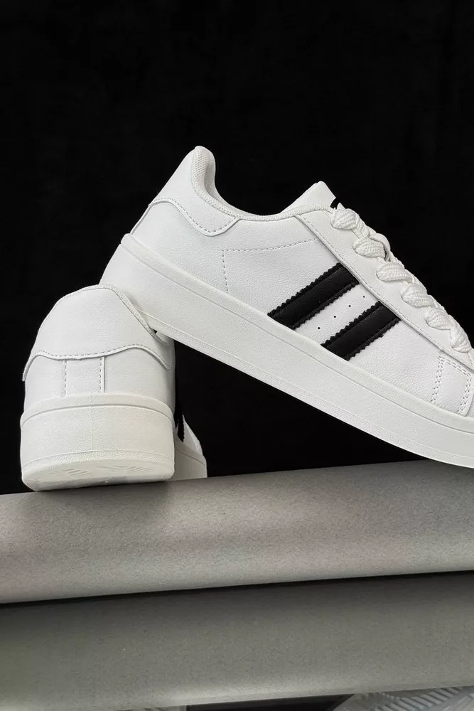 Купити Кеди жіночі, колір біло-чорний, 248RJH100 оптом - Фото №4