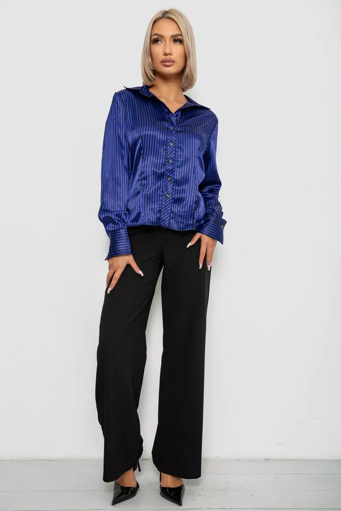 Купить Рубашка классическая в полоску  -уценка, цвет черно-синий, 230R66-U - Фото №2