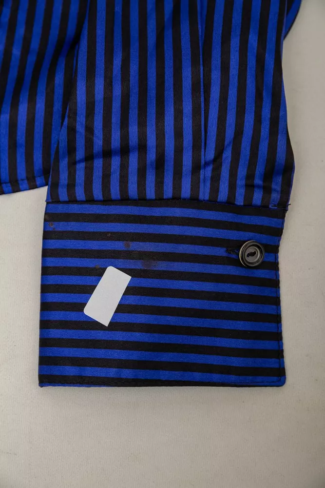 Купить Рубашка классическая в полоску  -уценка, цвет черно-синий, 230R66-U - Фото №6