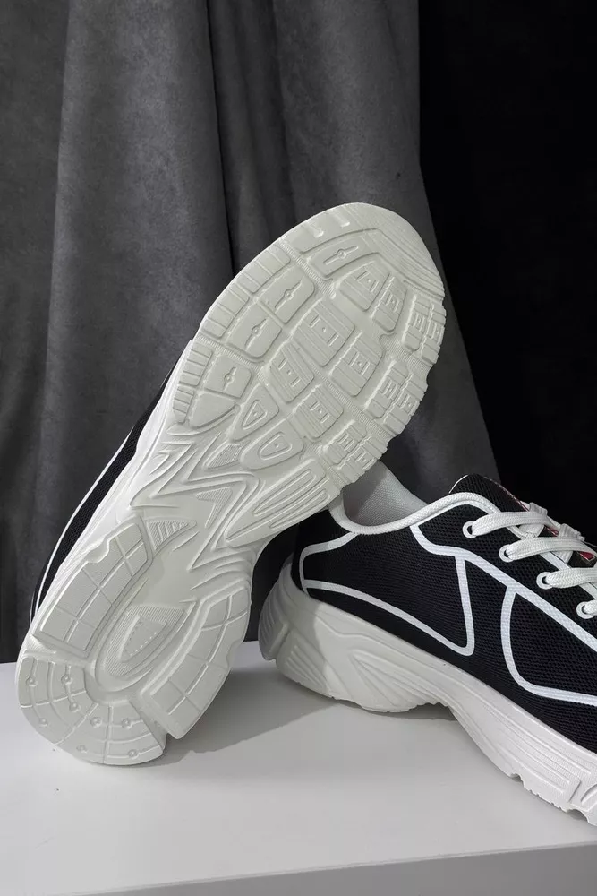 Купити Кросівки чоловічі, колір чорно-білий, 248RCX422 - Фото №5