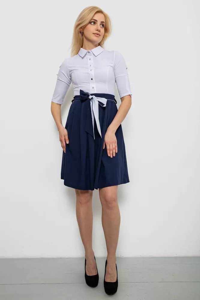 Купить Платье женское софт, цвет бело-синий, 230R79-11 - Фото №2