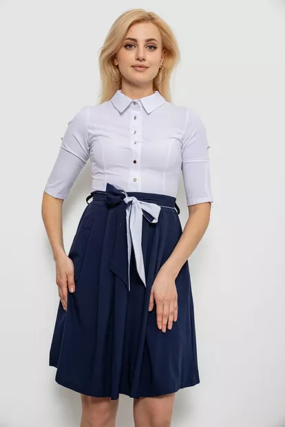 Платье женское софт, цвет бело-синий, 230R79-11