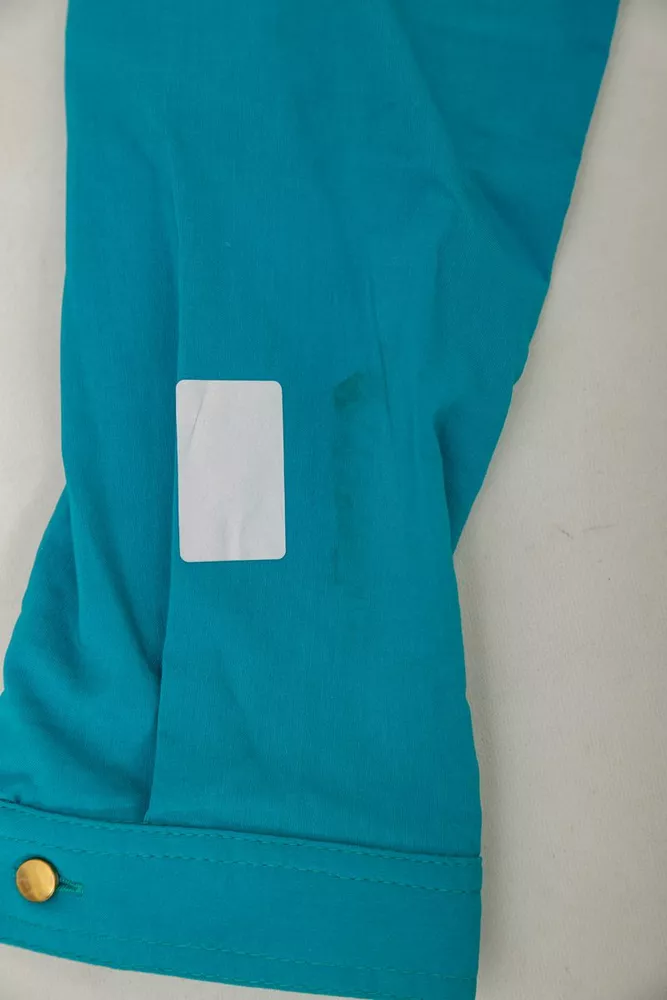 Купити Сорочка жіноча однотонна  уцінка, колір бірюзовий, 230R211-U - Фото №6