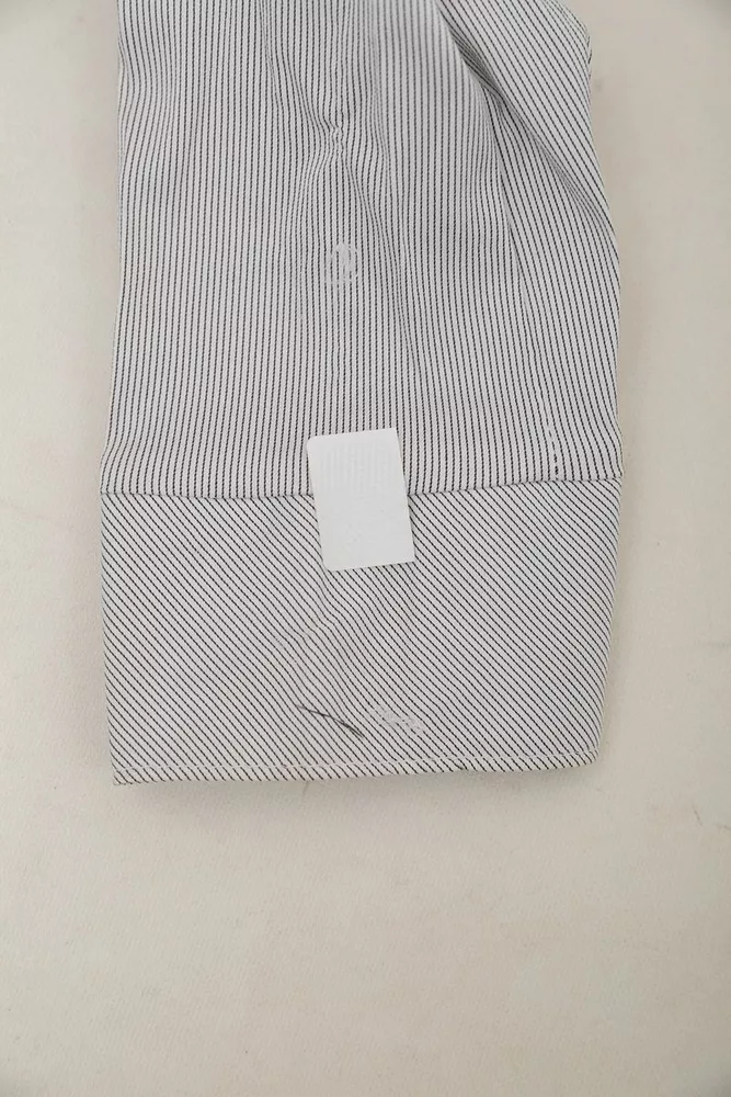 Купить Рубашка классическая в полоску  -уценка, цвет серый, 230R641-U - Фото №6