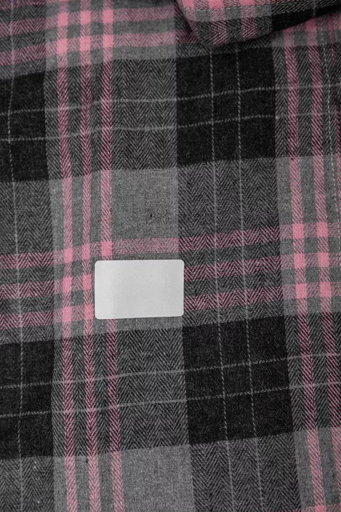 Купить Рубашка женская в клетку  -уценка, цвет серый, 244R1070-2-U - Фото №8