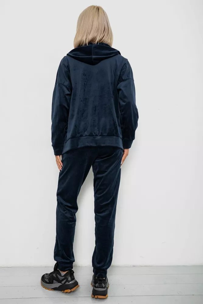 Купить Спортивный костюм женский велюровый  -уценка, цвет синий, 257R4122-U - Фото №5