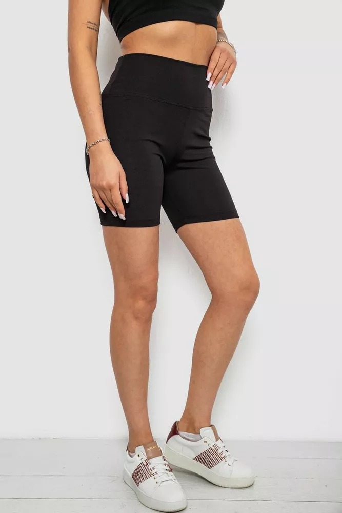 Купить Велотреки женские однотонные, цвет черный, 214R921 - Фото №3