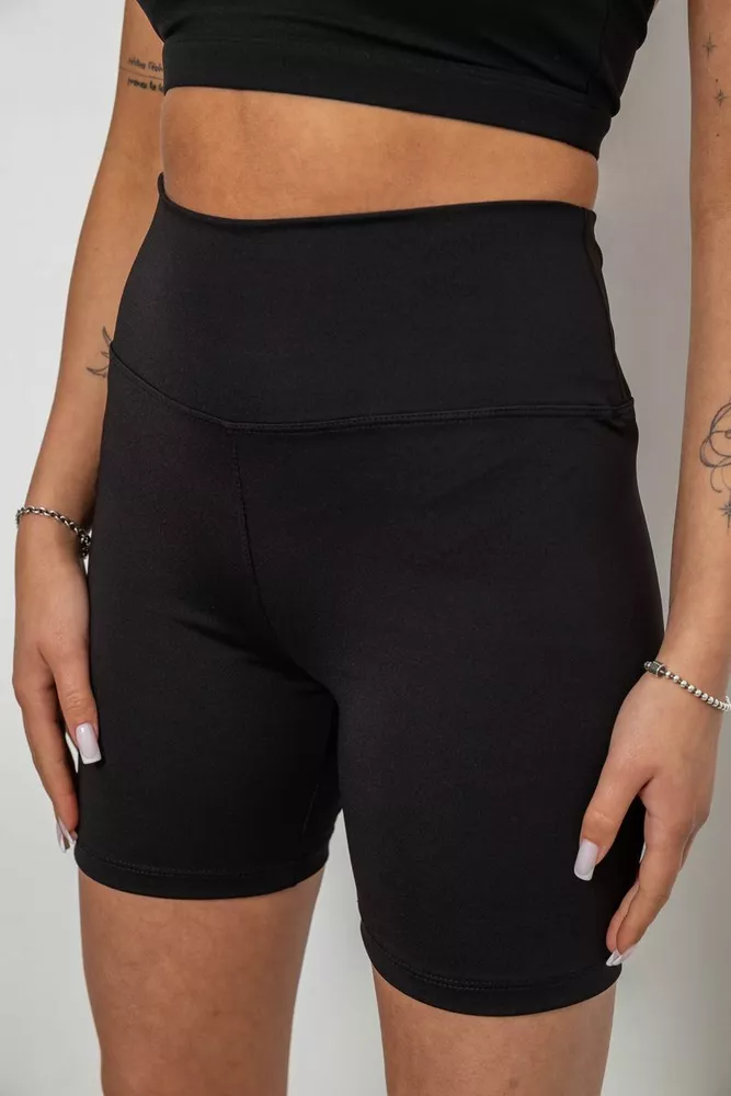 Купить Велотреки женские однотонные, цвет черный, 214R921 - Фото №5