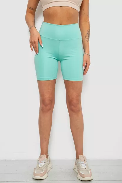 Велотреки жіночі однотонні, колір м'ятний, 214R921