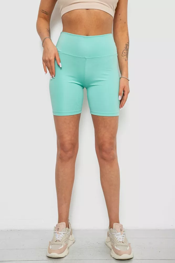 Купити Велотреки жіночі однотонні, колір м'ятний, 214R921 оптом - Фото №1