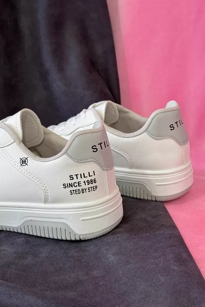 Купить Кеди женские, цвет бело-серый, 248RR75 - Фото №3