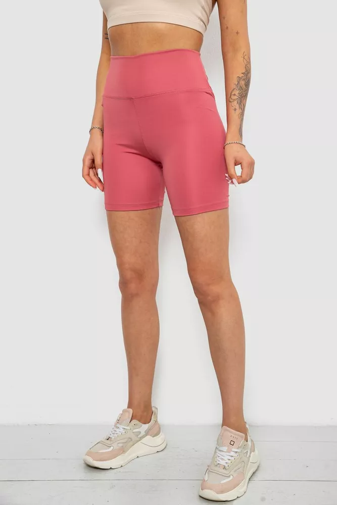 Купити Велотреки жіночі однотонні, колір пудровий, 214R921 оптом - Фото №3