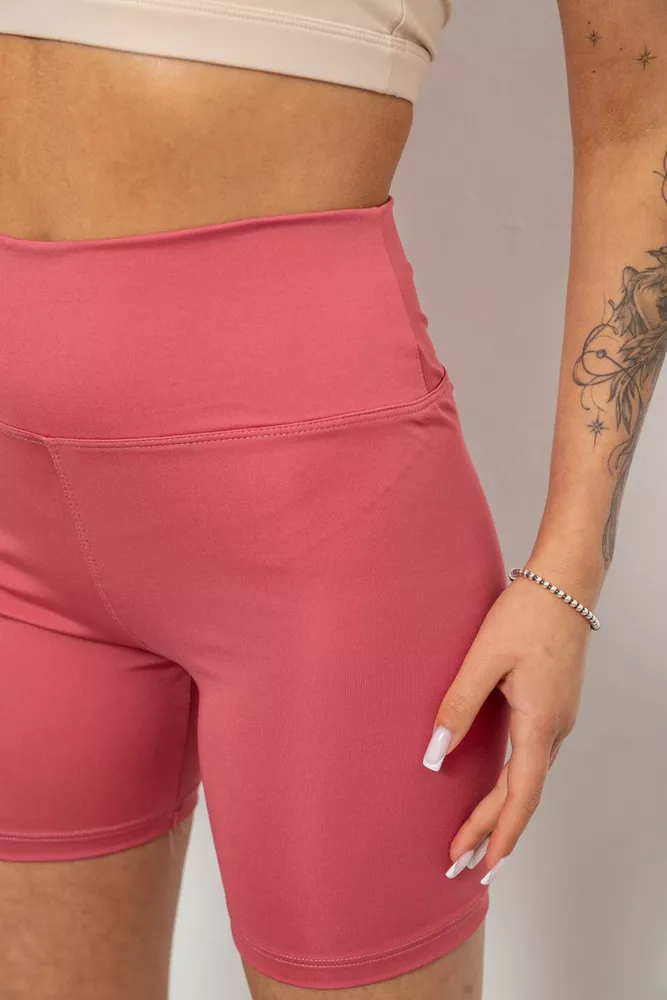 Купити Велотреки жіночі однотонні, колір пудровий, 214R921 оптом - Фото №5