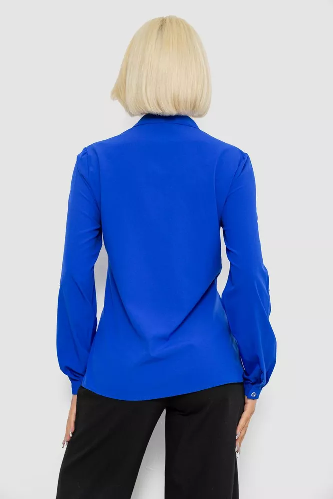 Купить Рубашка женская классическая с аппликацией, цвет электрик, 230R014 - Фото №4