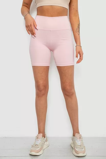 Велотреки жіночі однотонні, колір рожевий, 214R921