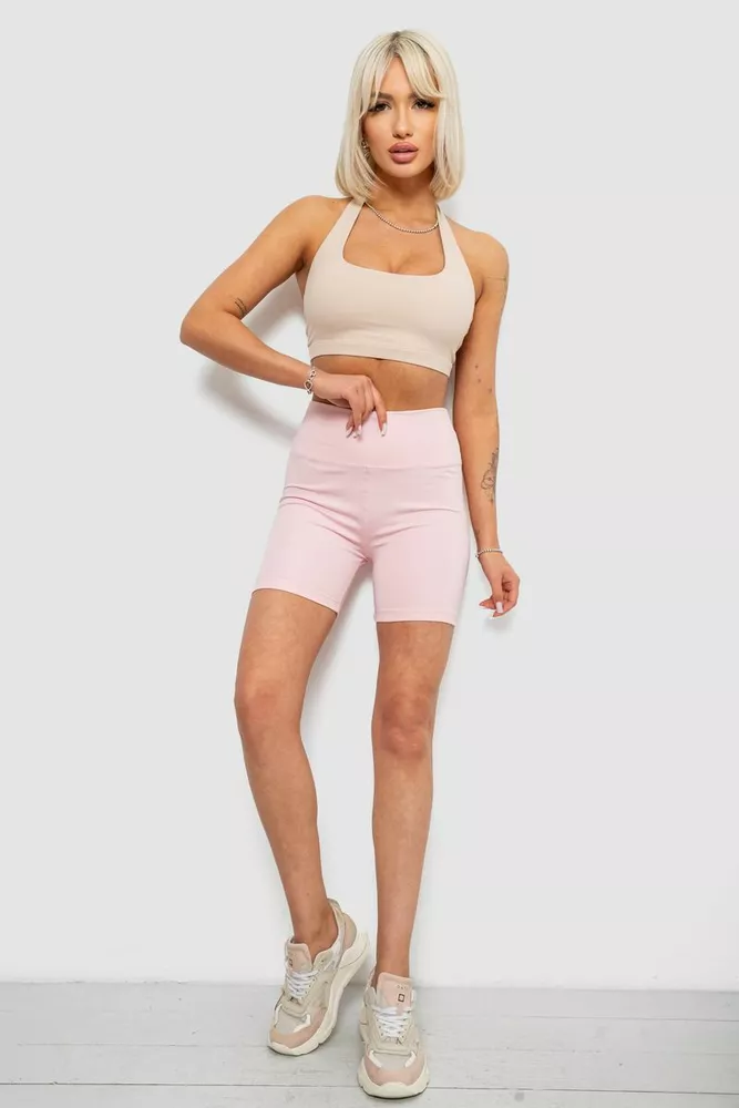 Купить Велотреки женские однотонные, цвет розовый, 214R921 - Фото №2