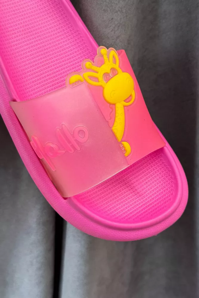 Купити Шльопанці жіночі з аплікацією, колір рожевий, 243R5028-4 - Фото №2