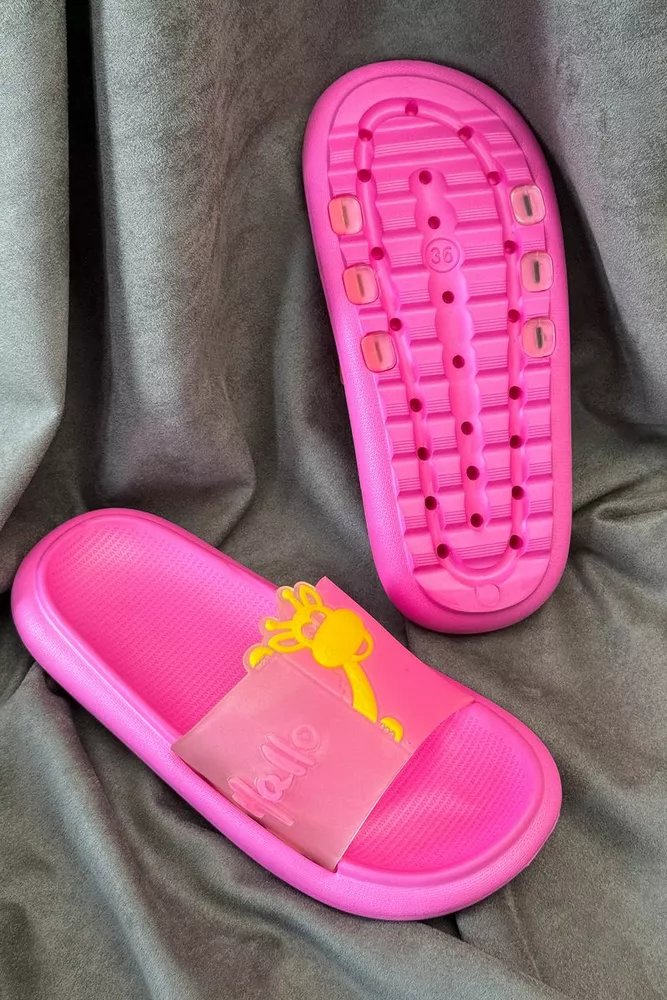 Купити Шльопанці жіночі з аплікацією, колір рожевий, 243R5028-4 - Фото №3