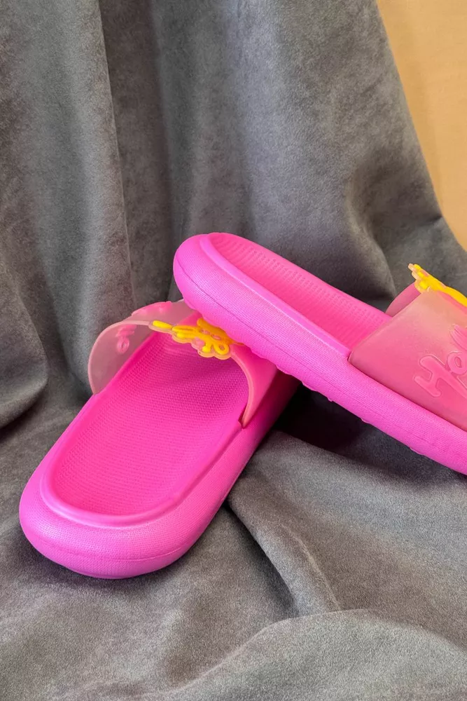 Купити Шльопанці жіночі з аплікацією, колір рожевий, 243R5028-4 - Фото №4