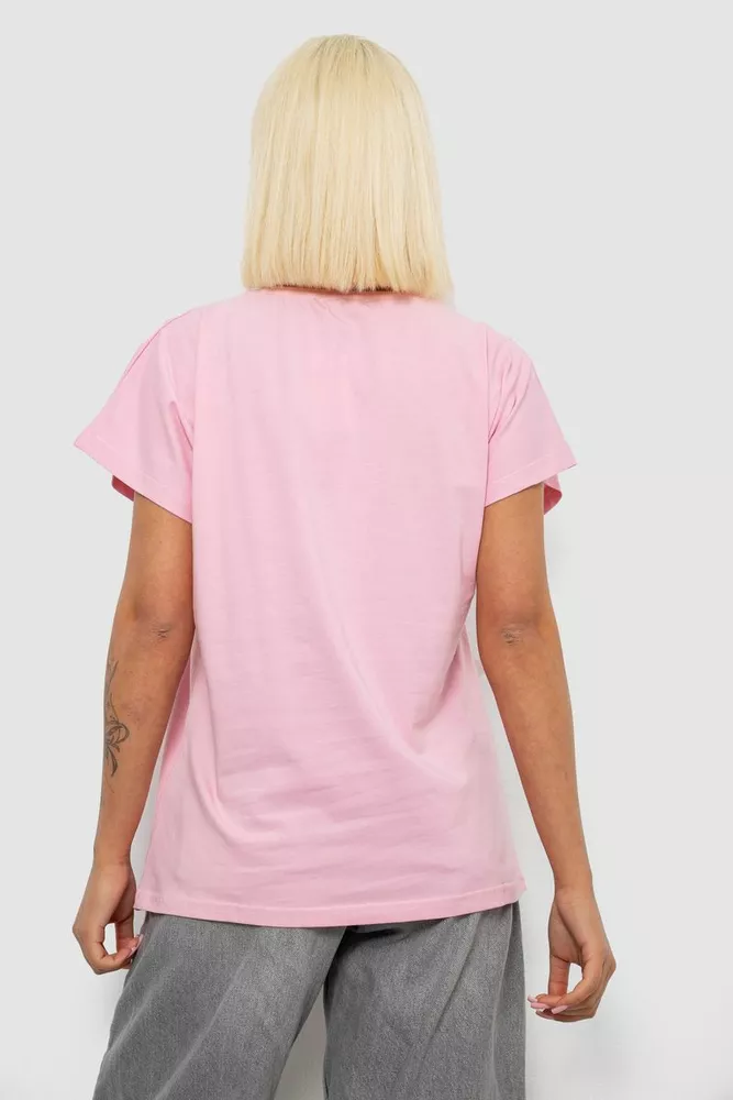 Купить Футболка женская с принтом, цвет розовый, 244R2004 - Фото №4