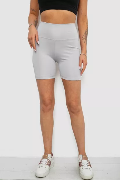 Велотреки жіночі однотонні, колір сірий, 214R921