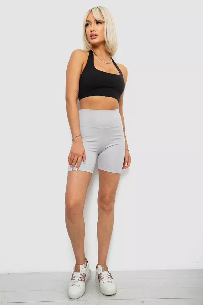 Купить Велотреки женские однотонные, цвет серый, 214R921 - Фото №2