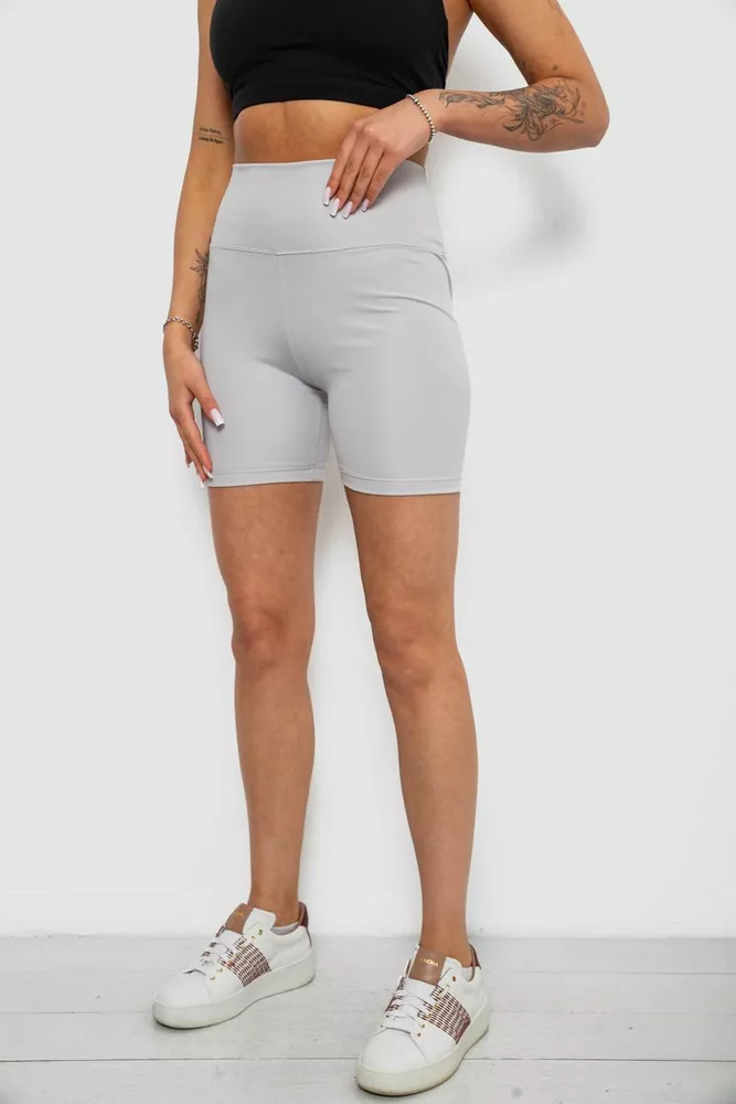 Купить Велотреки женские однотонные, цвет серый, 214R921 - Фото №3