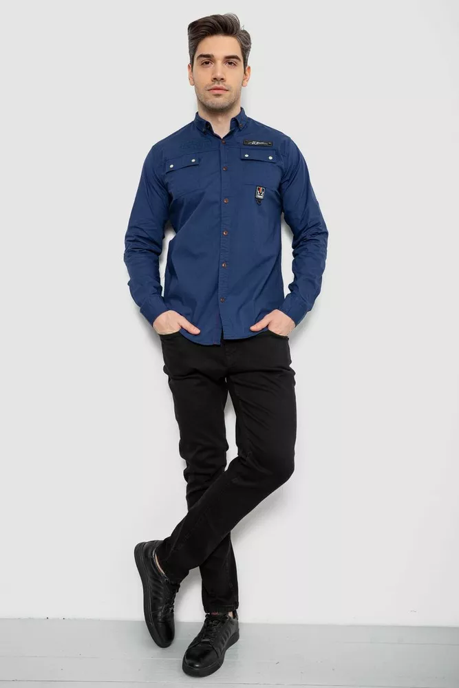 Купить Рубашка мужская, цвет синий, 186R01-2 - Фото №2