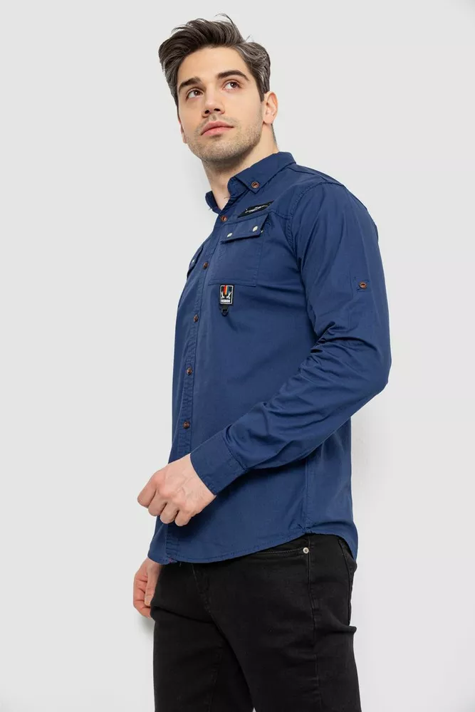 Купить Рубашка мужская, цвет синий, 186R01-2 - Фото №3