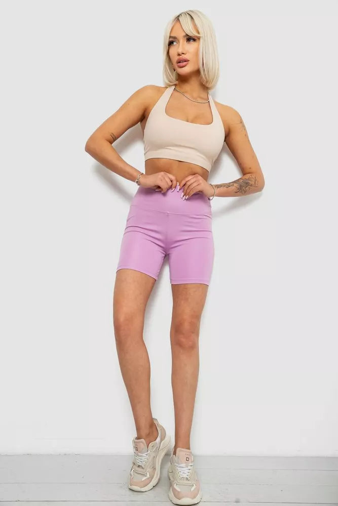 Купить Велотреки женские однотонные, цвет сиреневый, 214R921 - Фото №2