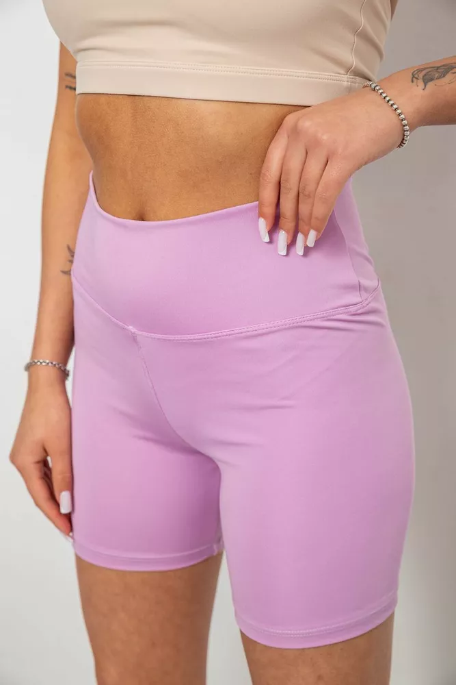 Купить Велотреки женские однотонные, цвет сиреневый, 214R921 - Фото №5