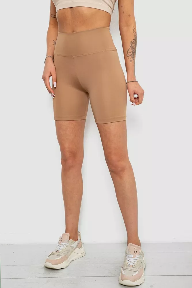 Купити Велотреки жіночі однотонні, колір мокко, 214R921 оптом - Фото №3