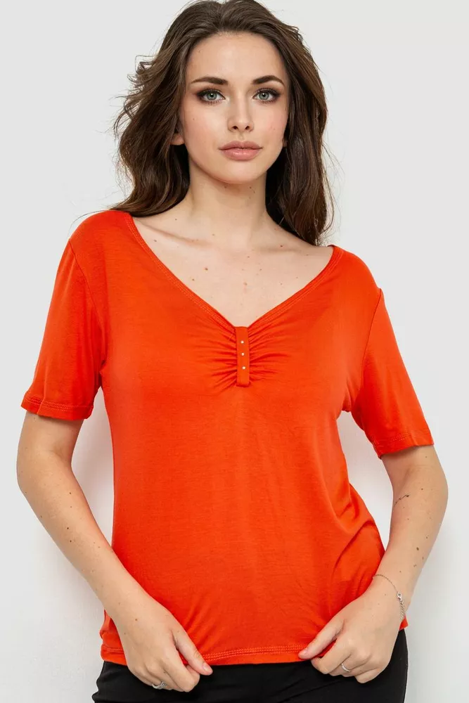 Купити Футболка жіноча, колір кораловий, 186R609 - Фото №1