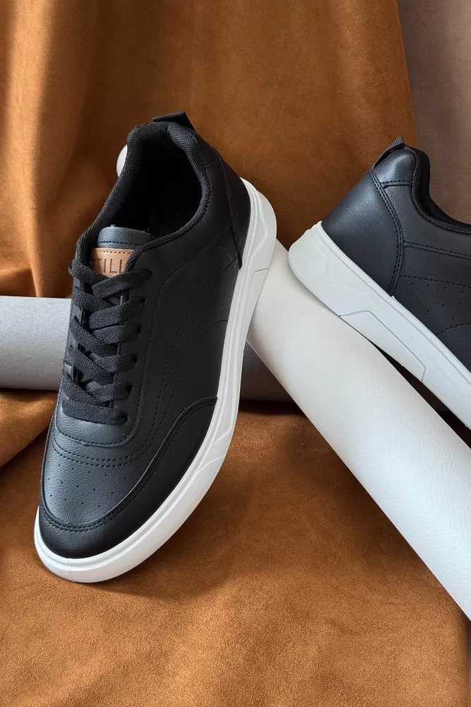 Купити Кеди чоловічі, колір чорно-білий, 248RR127 - Фото №3